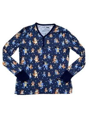 Little Sleepies Womens Size Small Bluey Dance Mode Long Sleeve Bamboo Pajama Top
